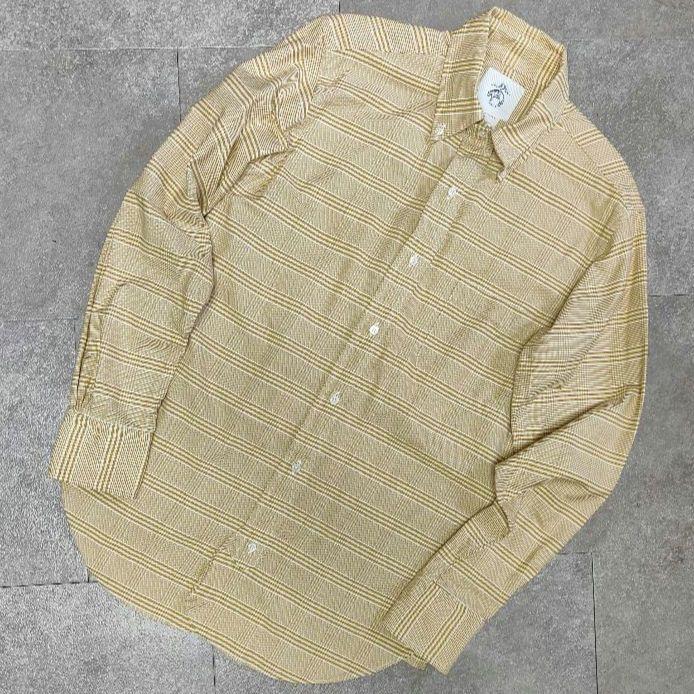 【BrooksBrothers】ブラックフリース BDデザインシャツ マスタード