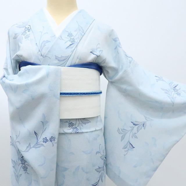 Y3136◆美品 洗える夏着物 絽 高級ポリエステル 小紋