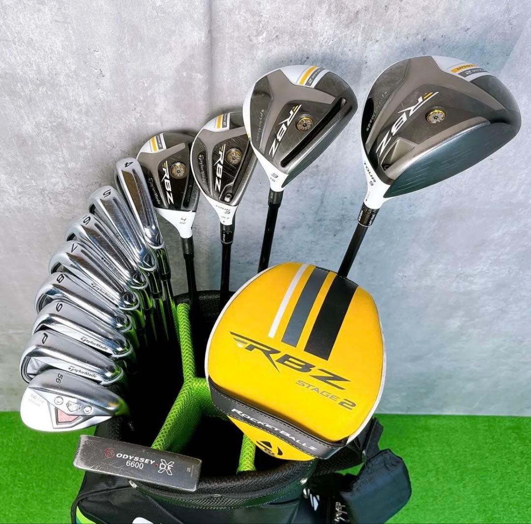 メンズ　テーラーメイド RBZ ゴルフクラブセット 右打ち 13本 初心者入門者 テーラーメイド TaylorMade RBZ ゴルフクラブセット S 13本 右