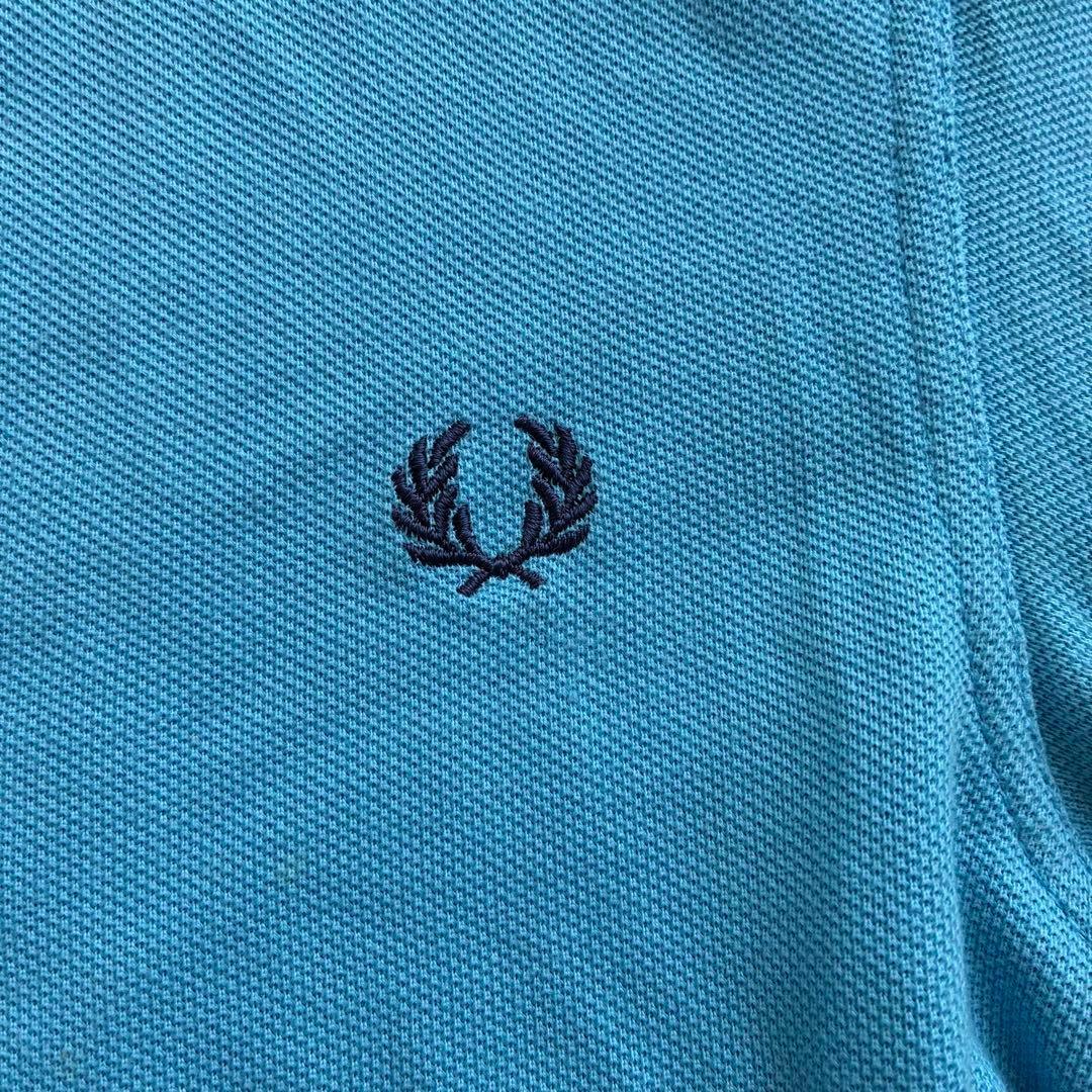 Fred Perry フレッドペリー リンガーポロシャツ さわやかブルー