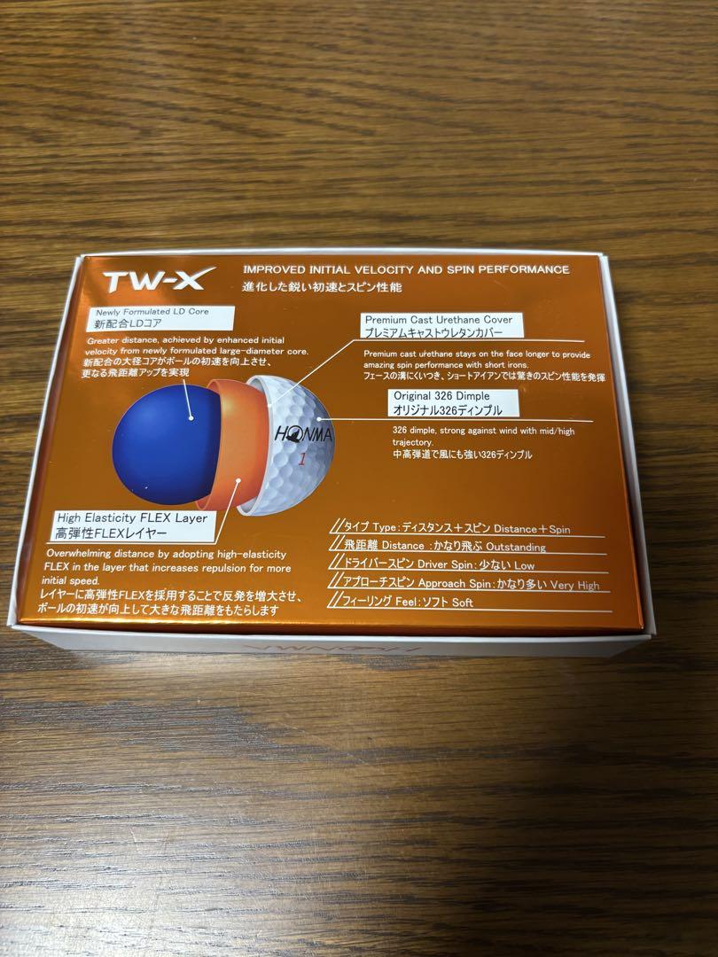 本間ゴルフ　TW-X　2024年モデル　３ダース ホワイト