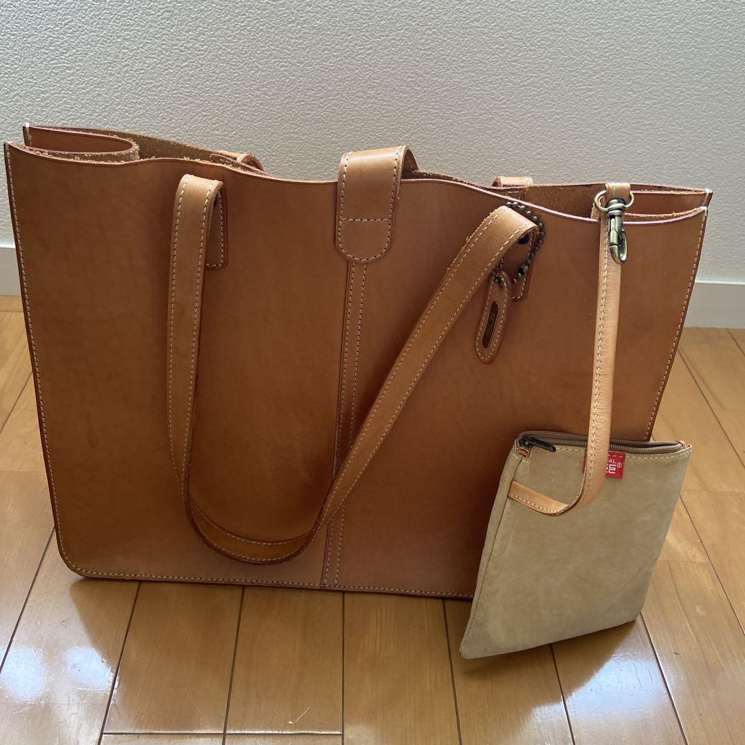 BREE ブリー ポーランド製 ヌメ革 本革 レザー トート バッグ