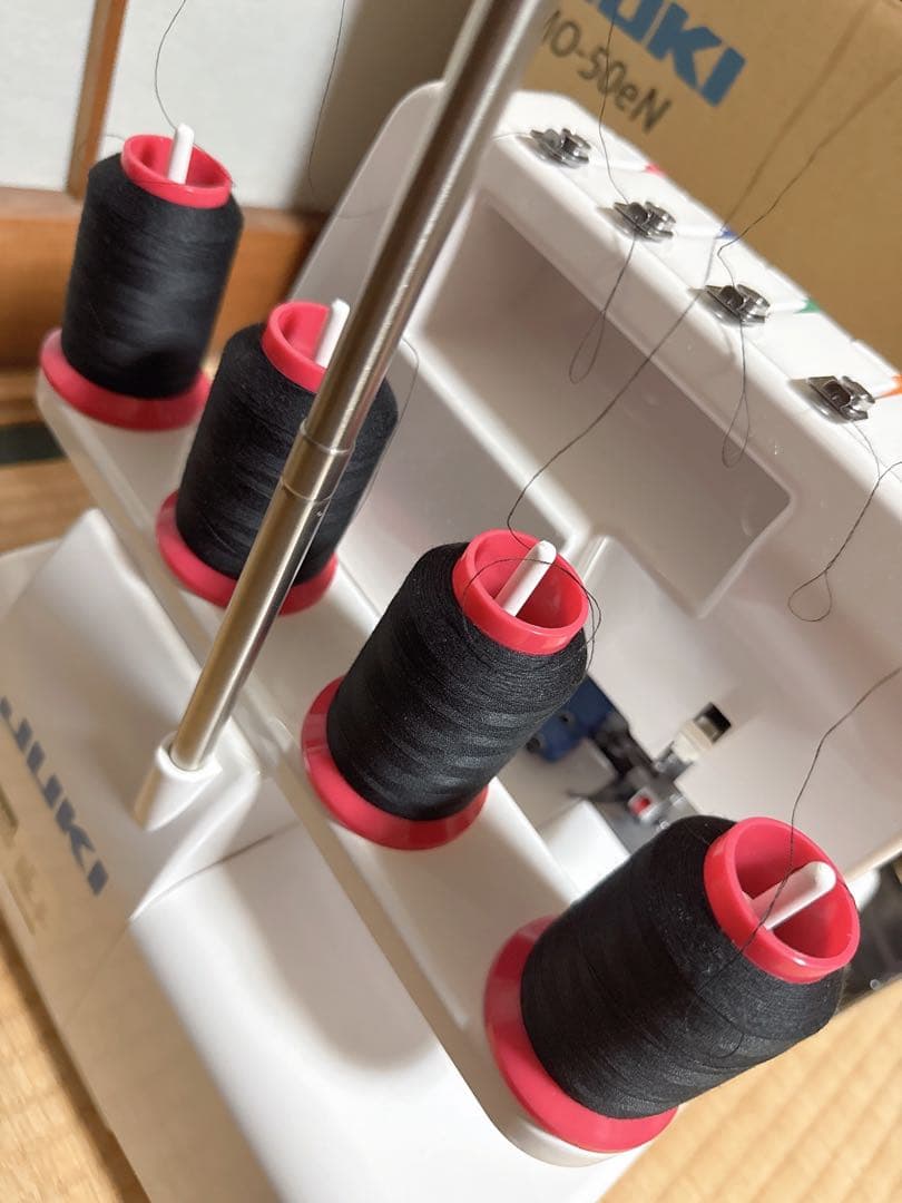 【美品】JUKI ロックミシン MO-50eN 2本針 差動調節付き