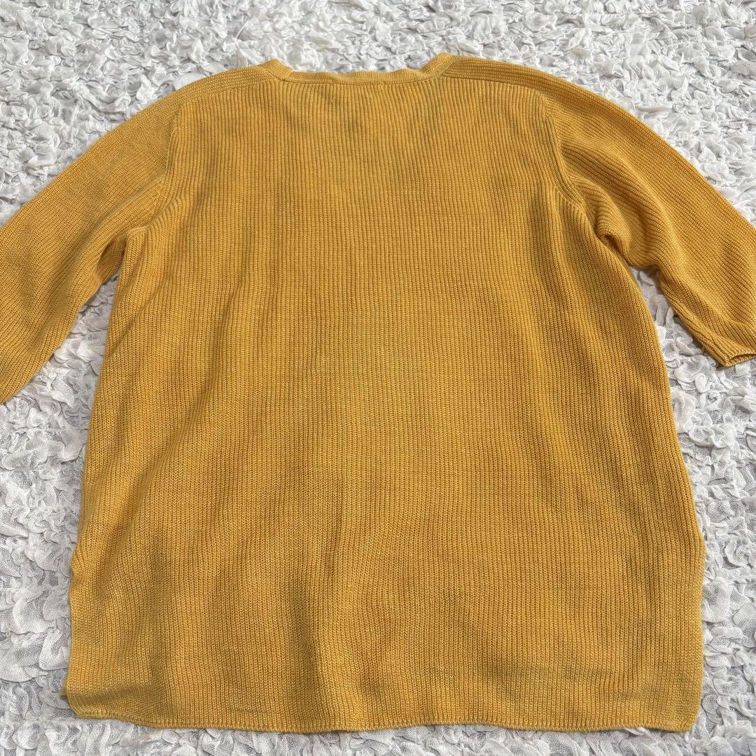 美品 ギャルリーヴィー リネン 100% サマーニット 七分袖 洗える