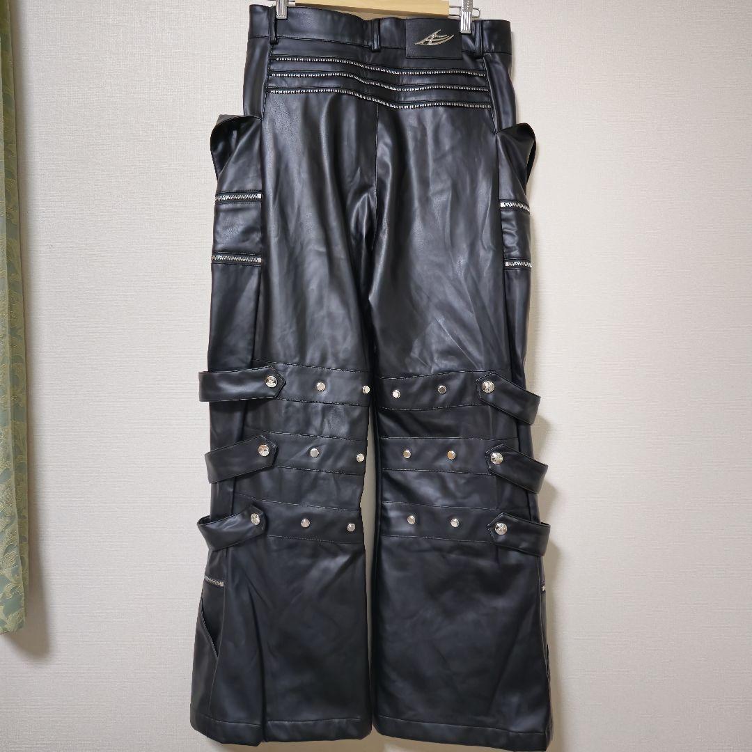 【美品】【値段交渉可】argue culture ヘビーウェイトレザーパンツ