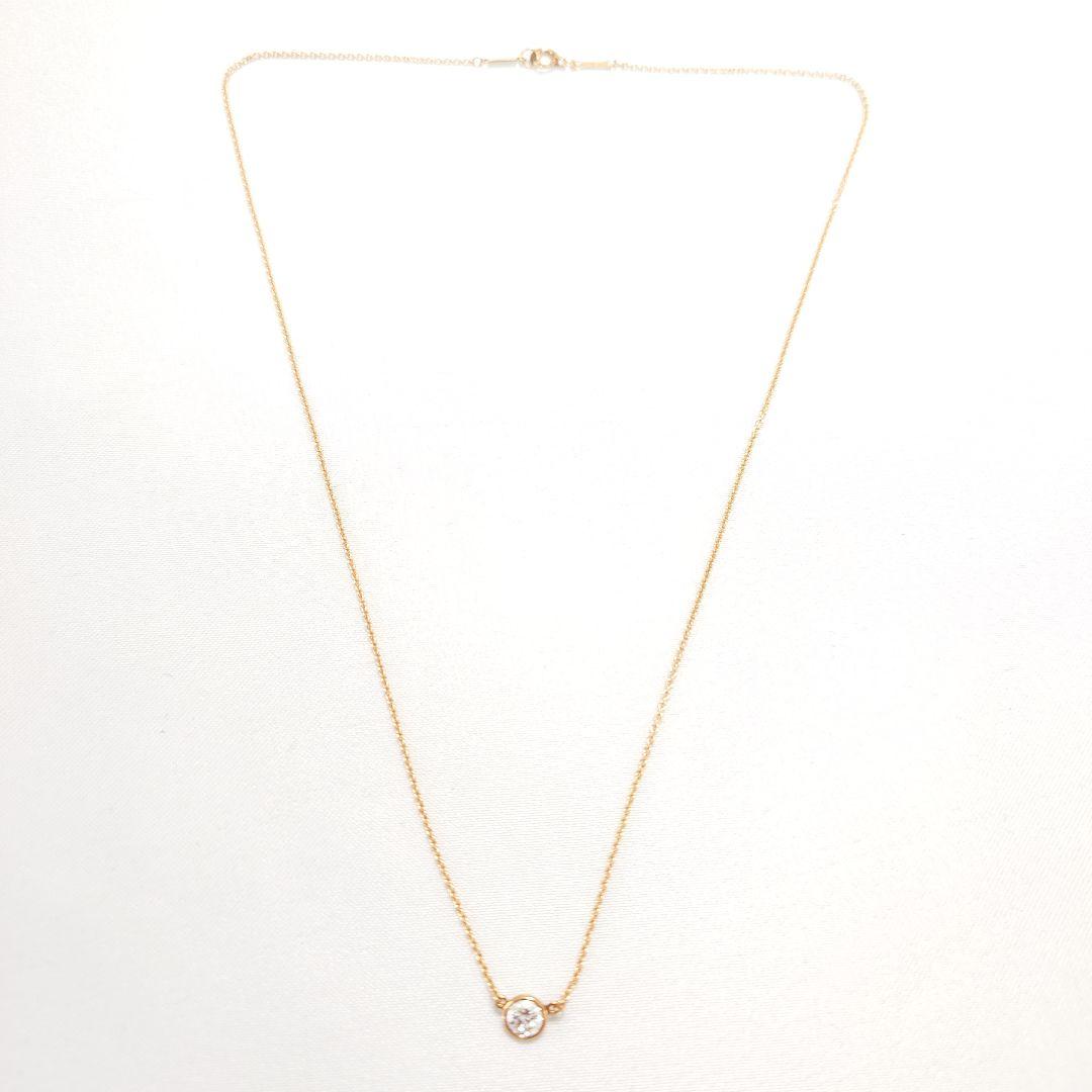最高の TIFFANY ティファニー K18 バイザヤード ダイヤ ネックレス 6048 アクセサリー