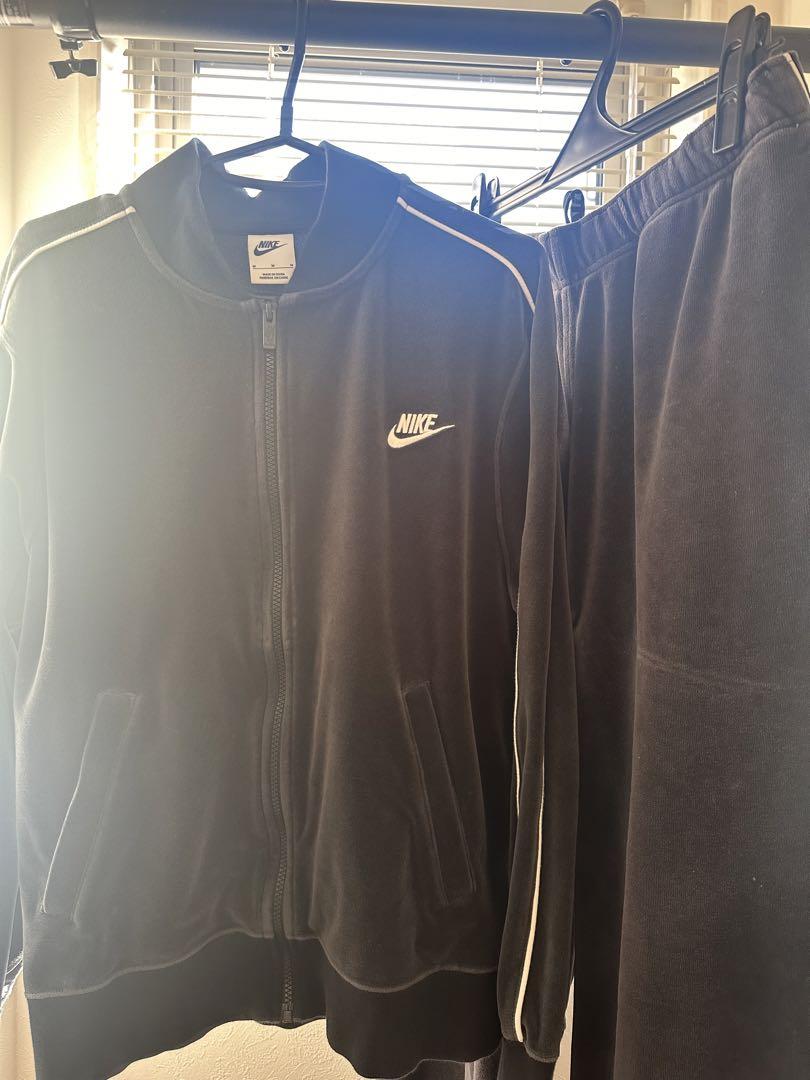 NIKE ナイキ　ベロア　セットアップ　クロ　M