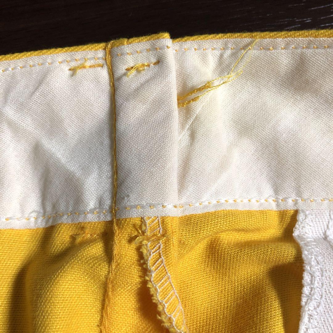 90's Dickies ディッキーズ USA製 ハーフパンツ W32 イエロー