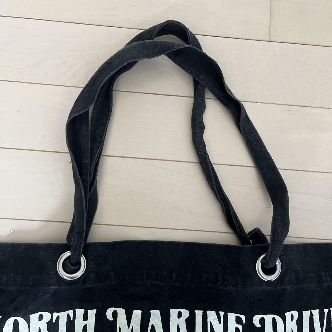 NORTH MARINE DRIVE トートバッグ 大 黒 キャンバス バッグ