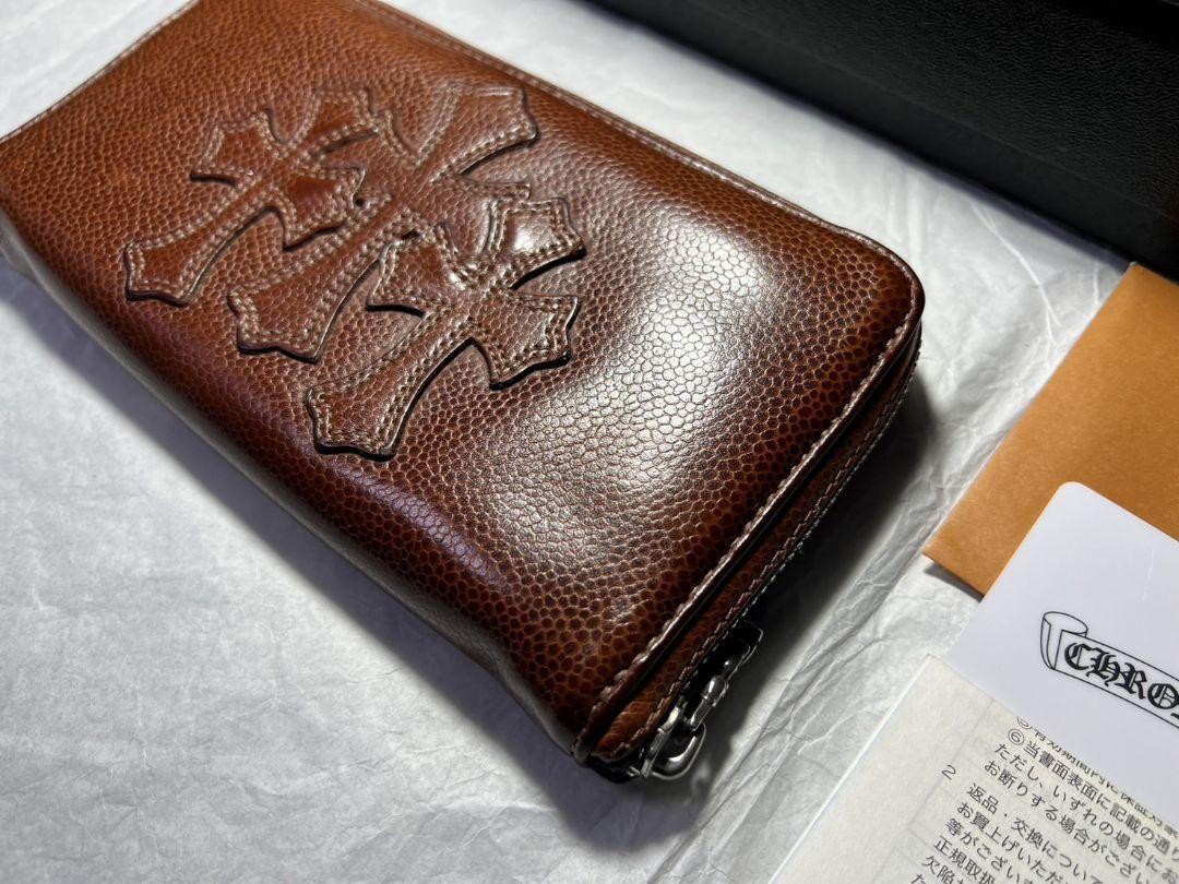 【未使用並み！美品！至極の逸品】クロムハーツ スリーパッチ ウォレット 財布