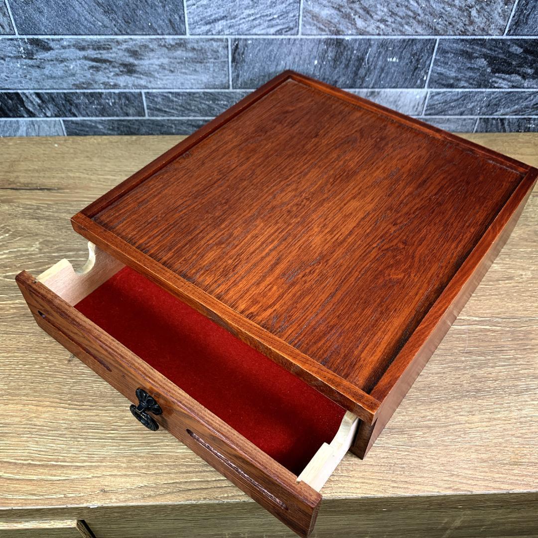 昭和レトロ SANKYO オルゴール付き 木製ジュエリーボックス 小物