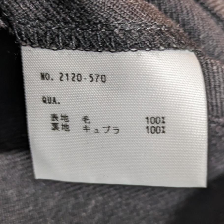 20SS LAD MUSICIAN ブラック スリム ウール スラックス