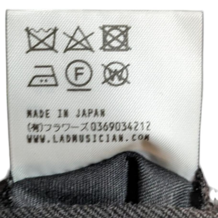 20SS LAD MUSICIAN ブラック スリム ウール スラックス