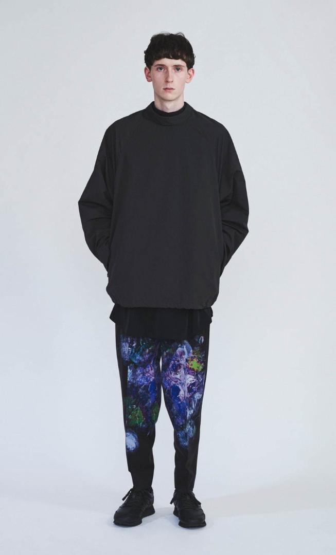 20SS LAD MUSICIAN ブラック スリム ウール スラックス