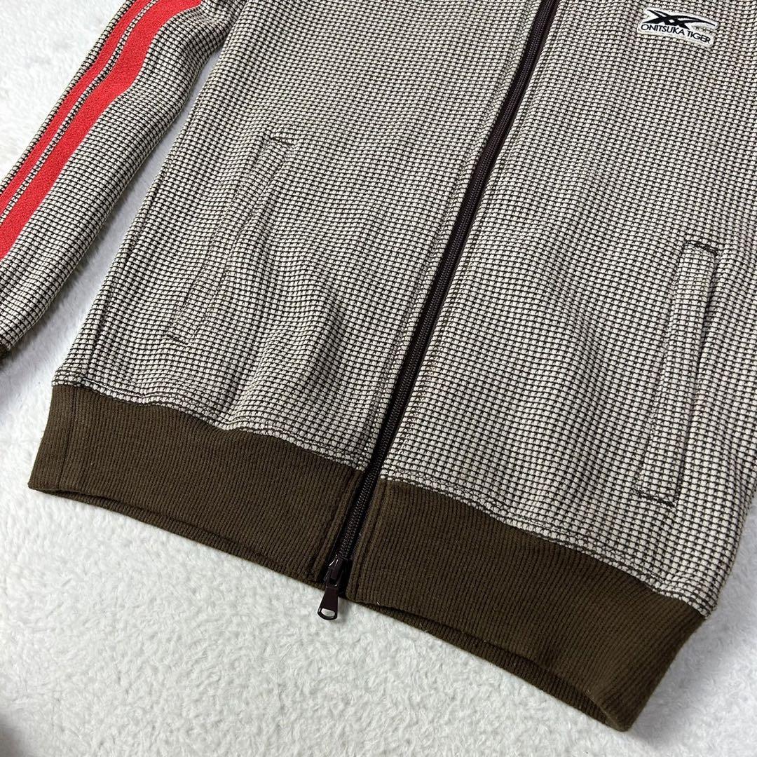 Onitsuka Tiger トラックジャケット ブルゾン ロゴ 刺繍 ワッフル