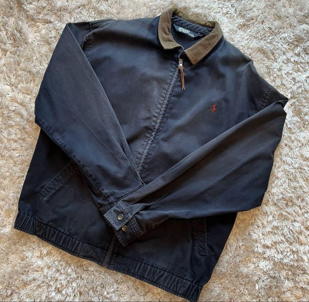80s Ralph Lauren USA製 襟コーデュロイ スイングトップ