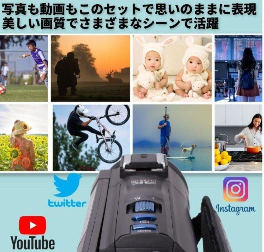早割クーポン！ 送料無料♥匿名配送✨高画質 定点 ビデオカメラ CMOSデジタル 4K ビデオカメラ