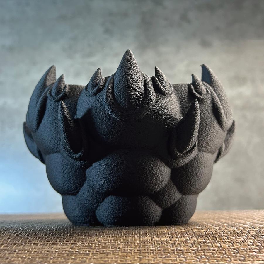3Dプリンター鉢_M6HE_yawara_渇爪 作家鉢 植木鉢
