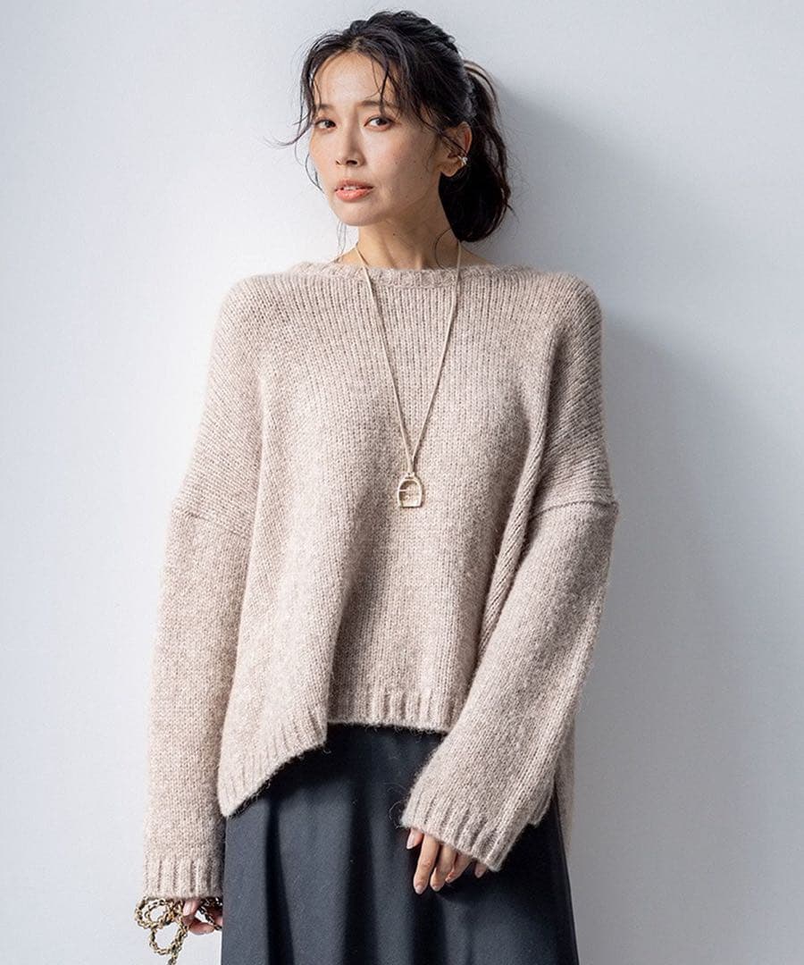 新品！23区【滝沢眞規子さん着用】ベビーアルパカ クロップド ニット　Mサイズ