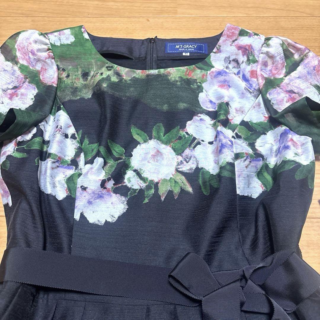 M'S GRACY フラワープリント ワンピース 42新品
