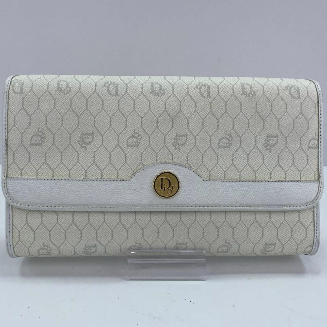 ✨良品✨Dior チェーンショルダーバッグトロッター柄ホワイト