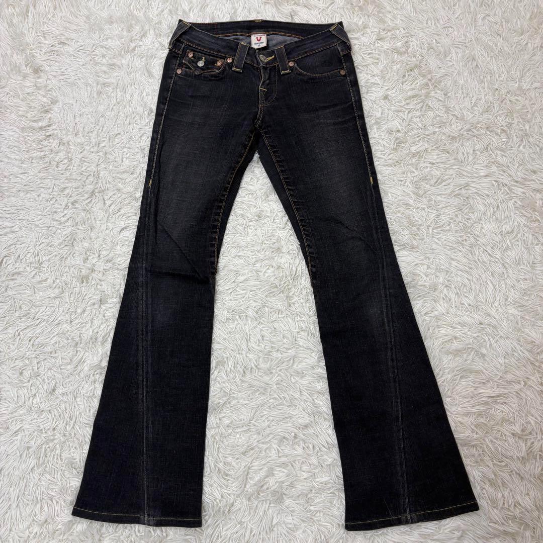 TRUE RELIGION joey USA製 W25 フレアデニム y2k TRUE RELIGION joey USA製 W25 フレアデニム y2k