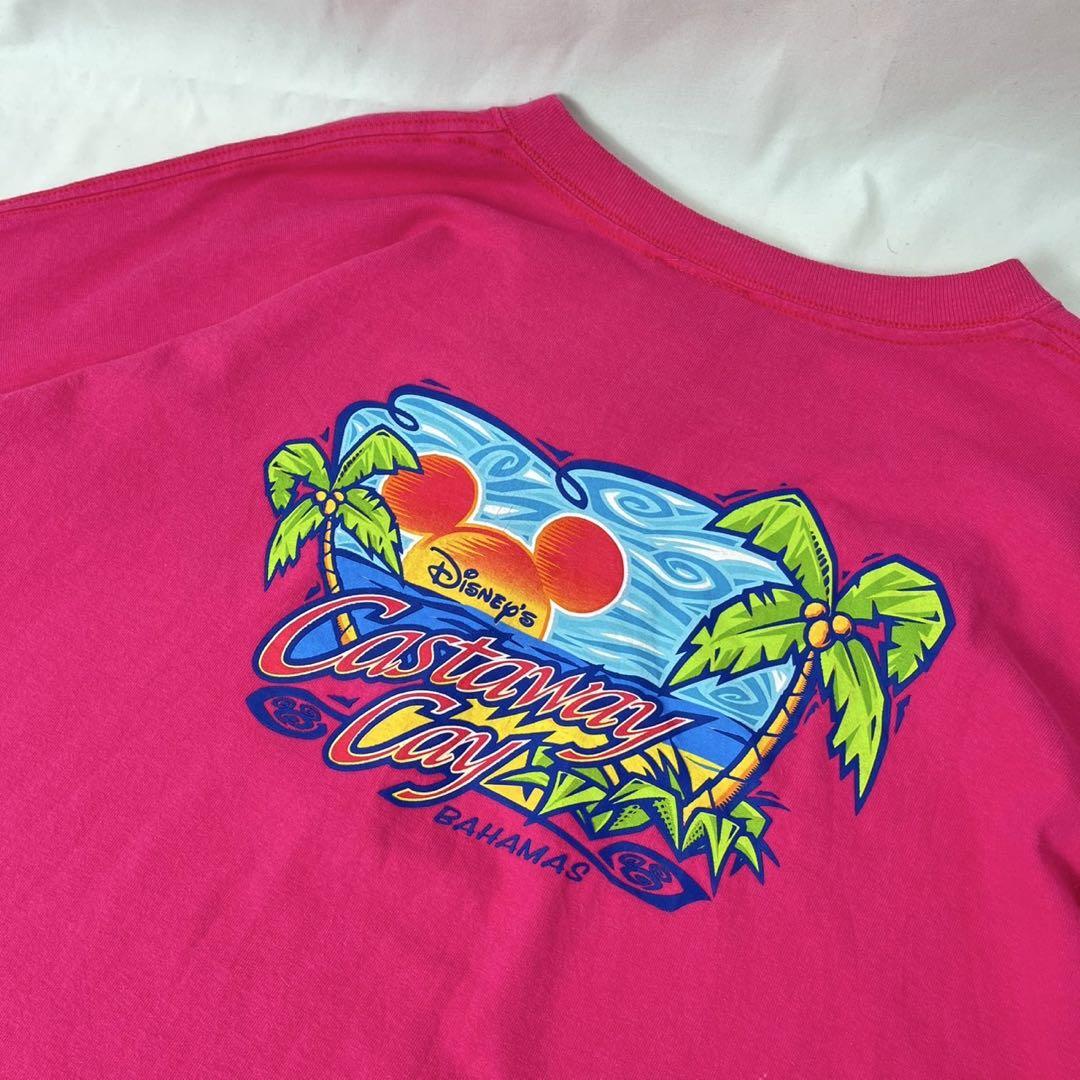両面プリントディズニークルーズライン Castaway Cay Tシャツ 2XL