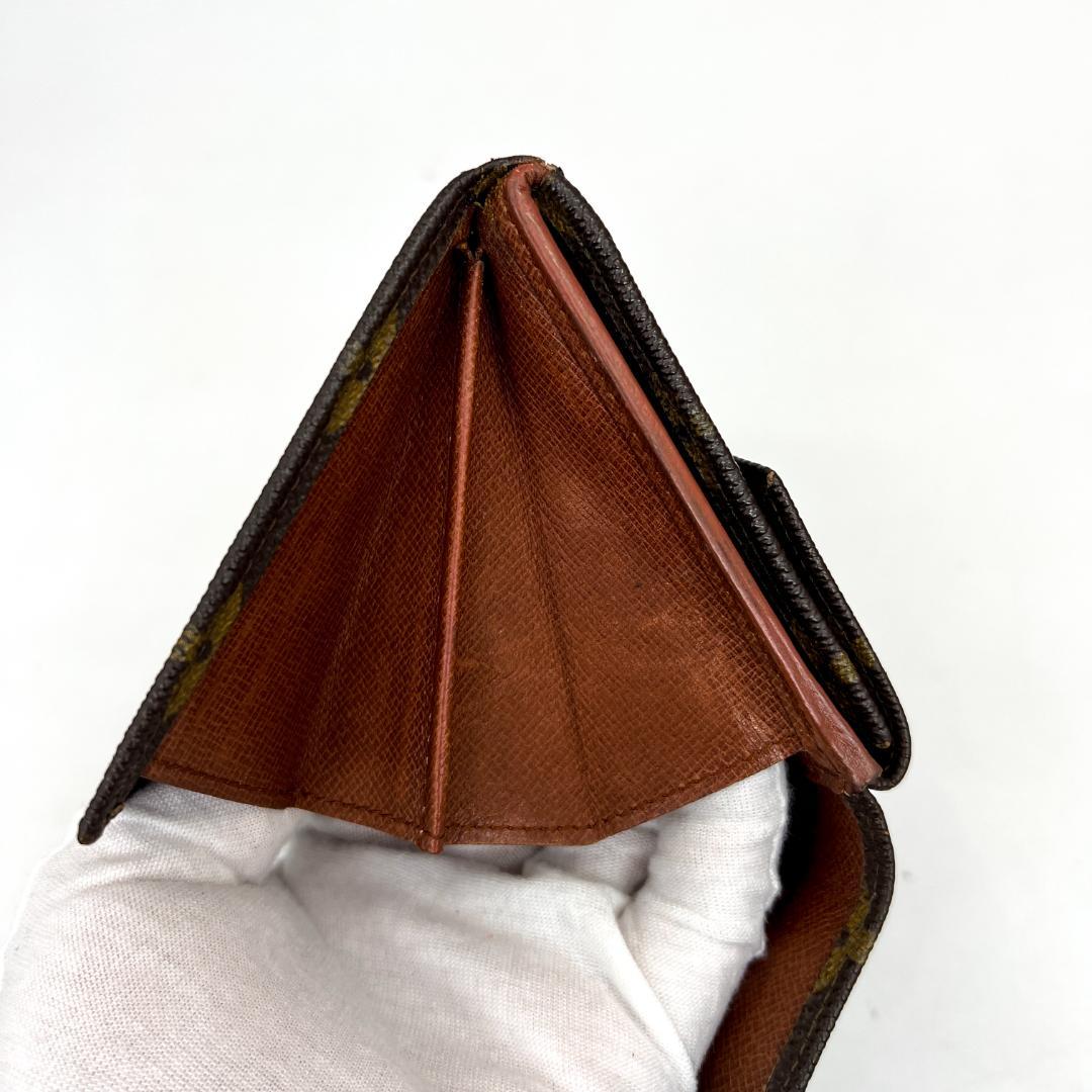 美品ルイヴィトン正規品 1487モノグラム 三つ折り財布 コンパクト　収納力抜群