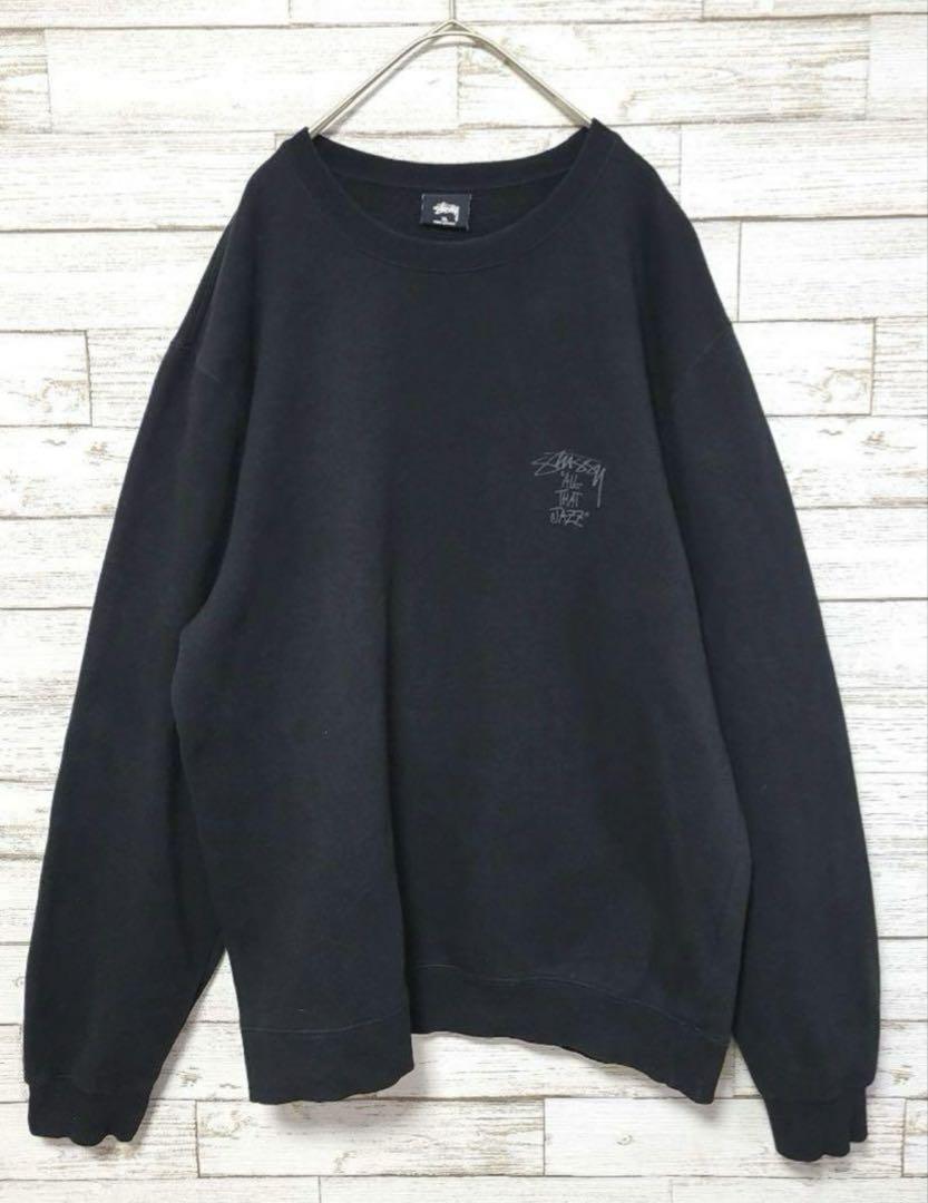 【希少XL】STUSSY ステューシー スウェット シャドーマン ジャズ 古着