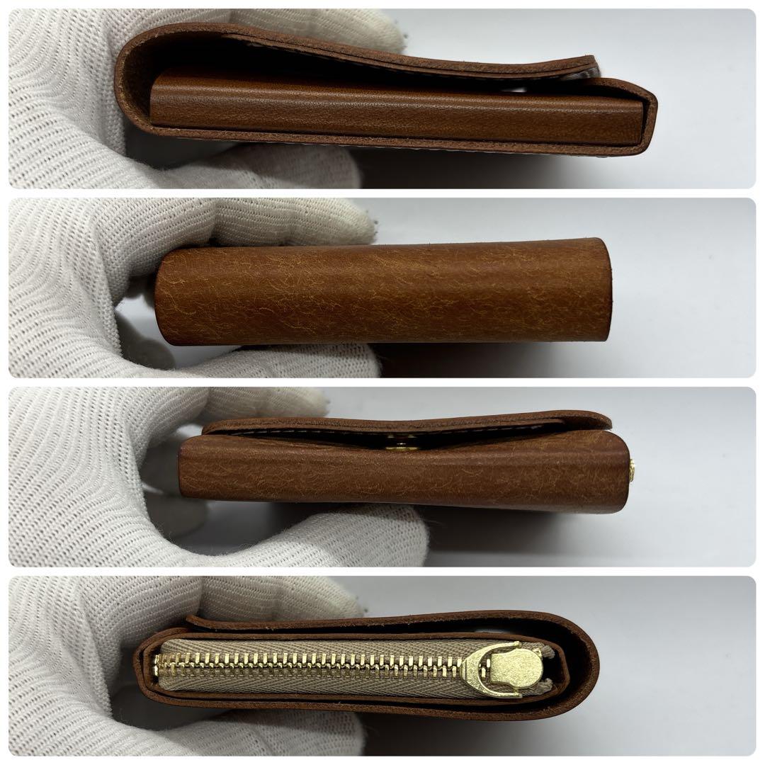【極美品】　MOKU　SAKU　Ver.3　小さく薄い財布　プエブロ　ブラウン