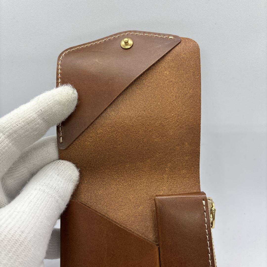 【極美品】　MOKU　SAKU　Ver.3　小さく薄い財布　プエブロ　ブラウン