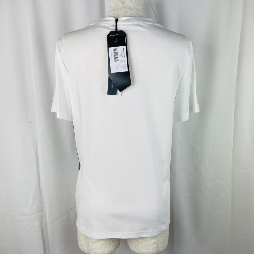 新品タグ付MICALLEMICALLE デニム ドッキング カットソー Tシャツ 新品タグ付♡MICALLE MICALLE デニム ドッキング Tシャツ - メルカリ