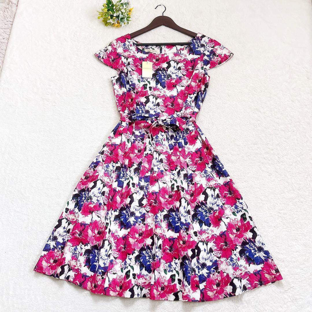 美品⭐︎LAURA ASHLEY ロングワンピース マキシ丈 ボルドー 花柄 XL