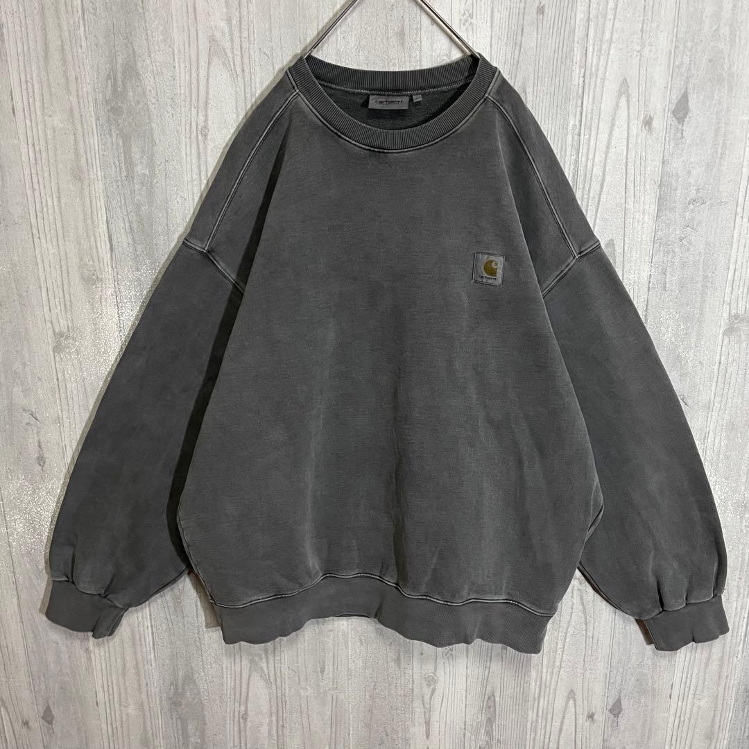 【最高カラー】カーハートWIP パッチロゴ付　特殊染め加工スウェット　XL