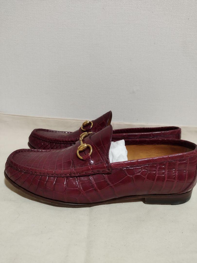 GUCCI クロコダイル ホースビット ローファー　373627