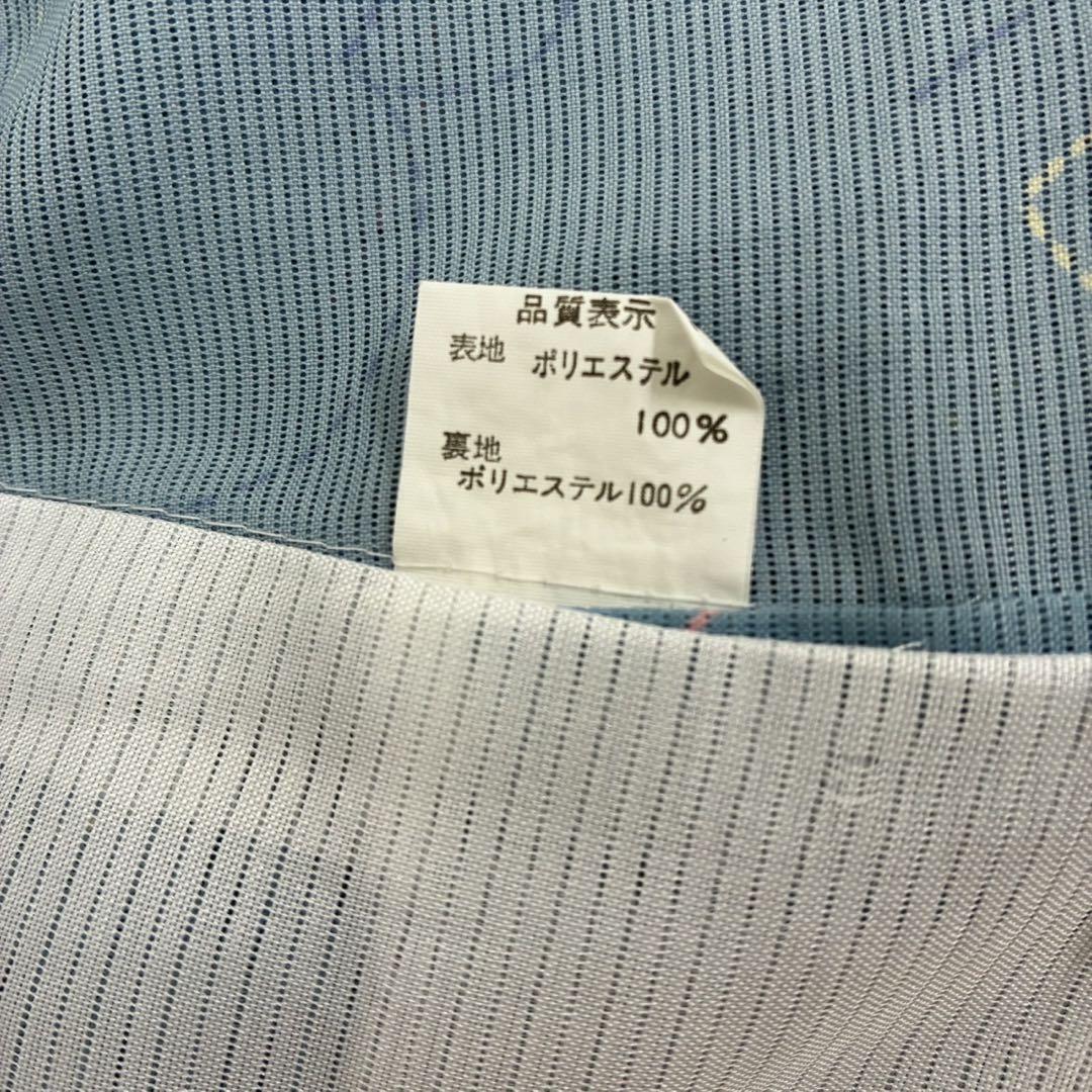 夏着物 洗える着物 絽 蝶々 裄66 可愛いデザイン 着物 化繊T