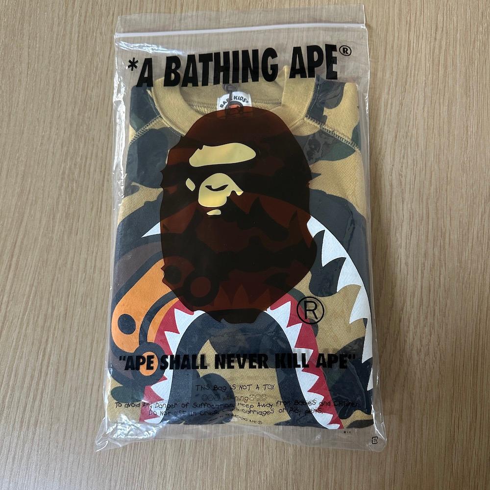 BAPE トレーナー スウェットシャツ 迷彩シャーク キッズ 120cm