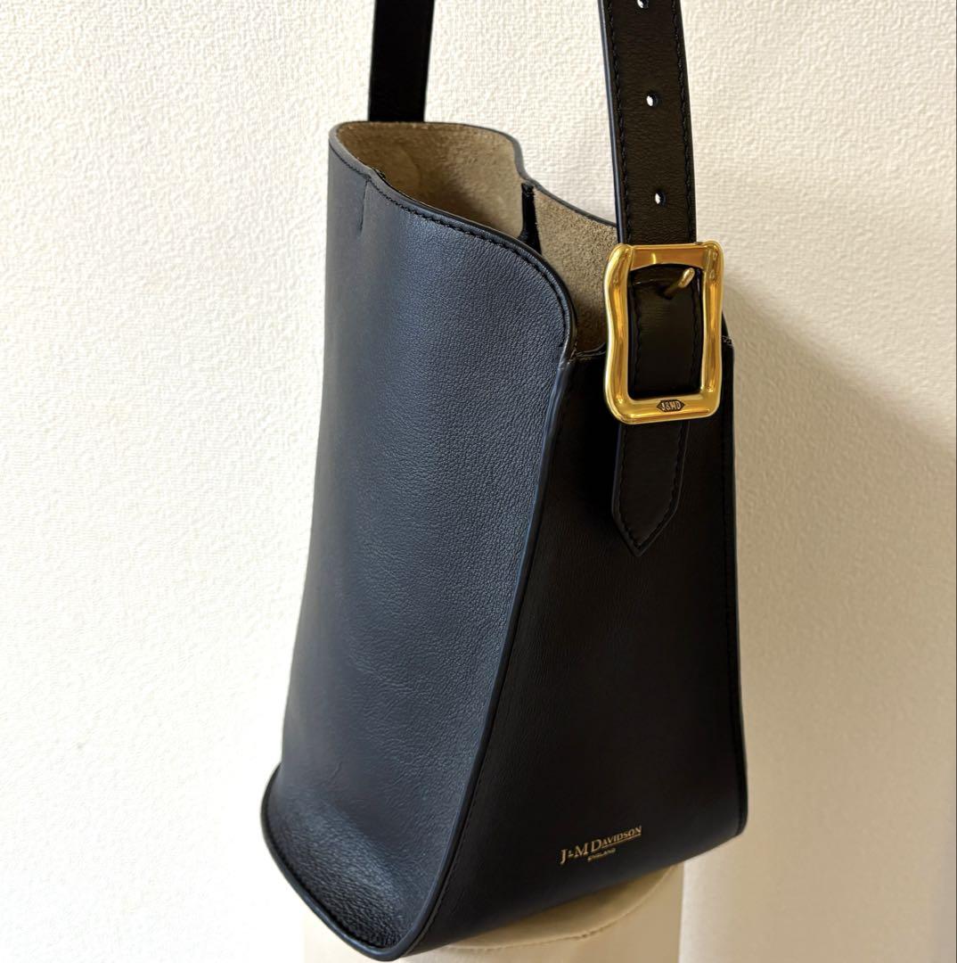 J&M DAVIDSON ◾️クイバーバケットミニ送料込　レザー　バッグ　ブラック