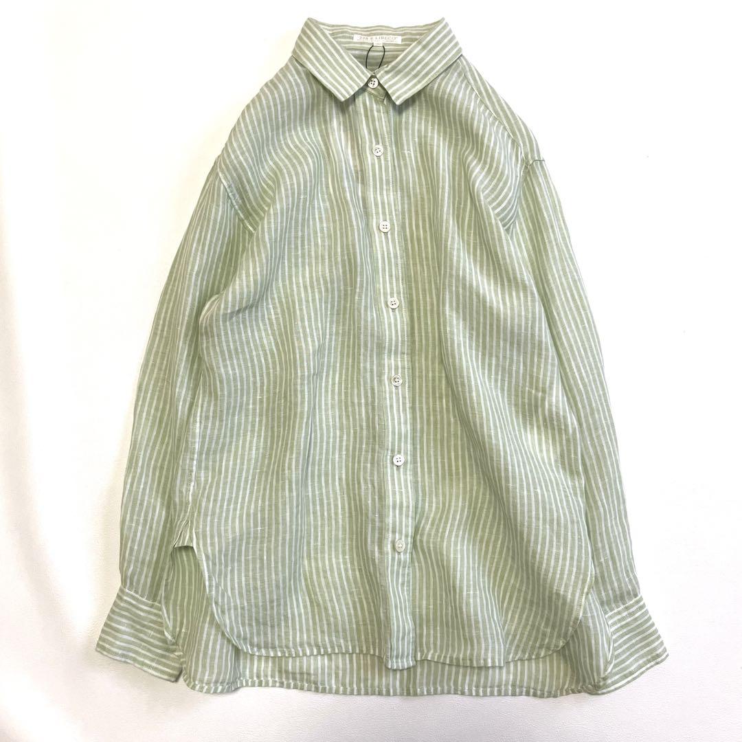 【新品未使用】23区　リベコ　LIBECO ベーシック シャツ　洗える　リネン