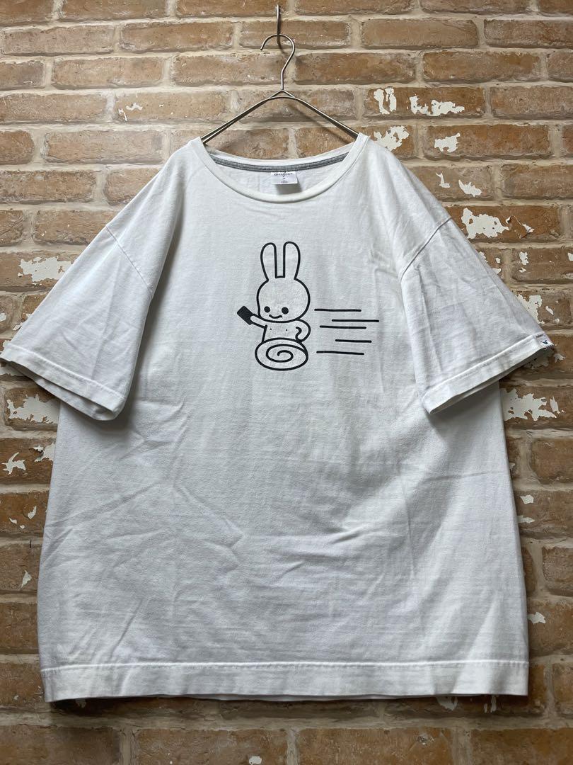 キューン CUNE Tシャツ XL 白 うさぎ オーバーサイズ
