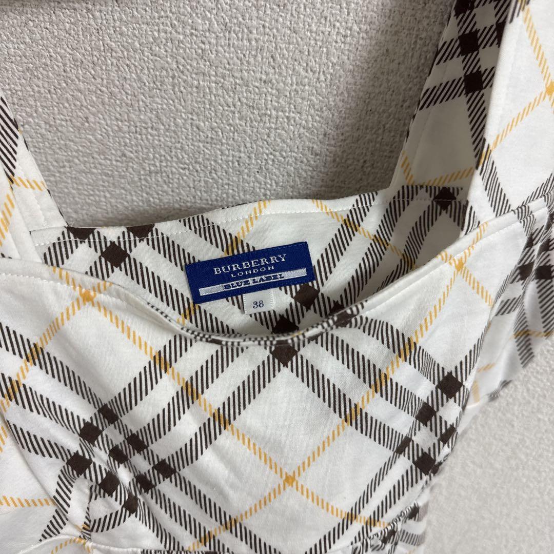 BURBERRY チェック柄 ノースリーブ ワンピース 36 - メルカリ