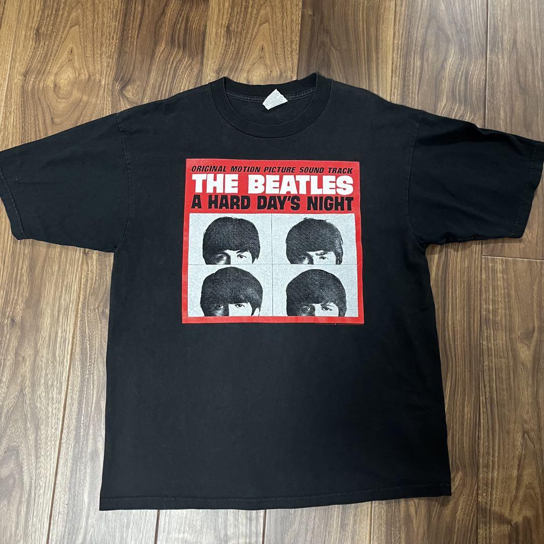 Beatles BEATLE MANIA　ビートルマニア　ビンテージ　Tシャツ The Beatles ザ・ビートルズ 90s ヴィンテージTシャツ XL 黒