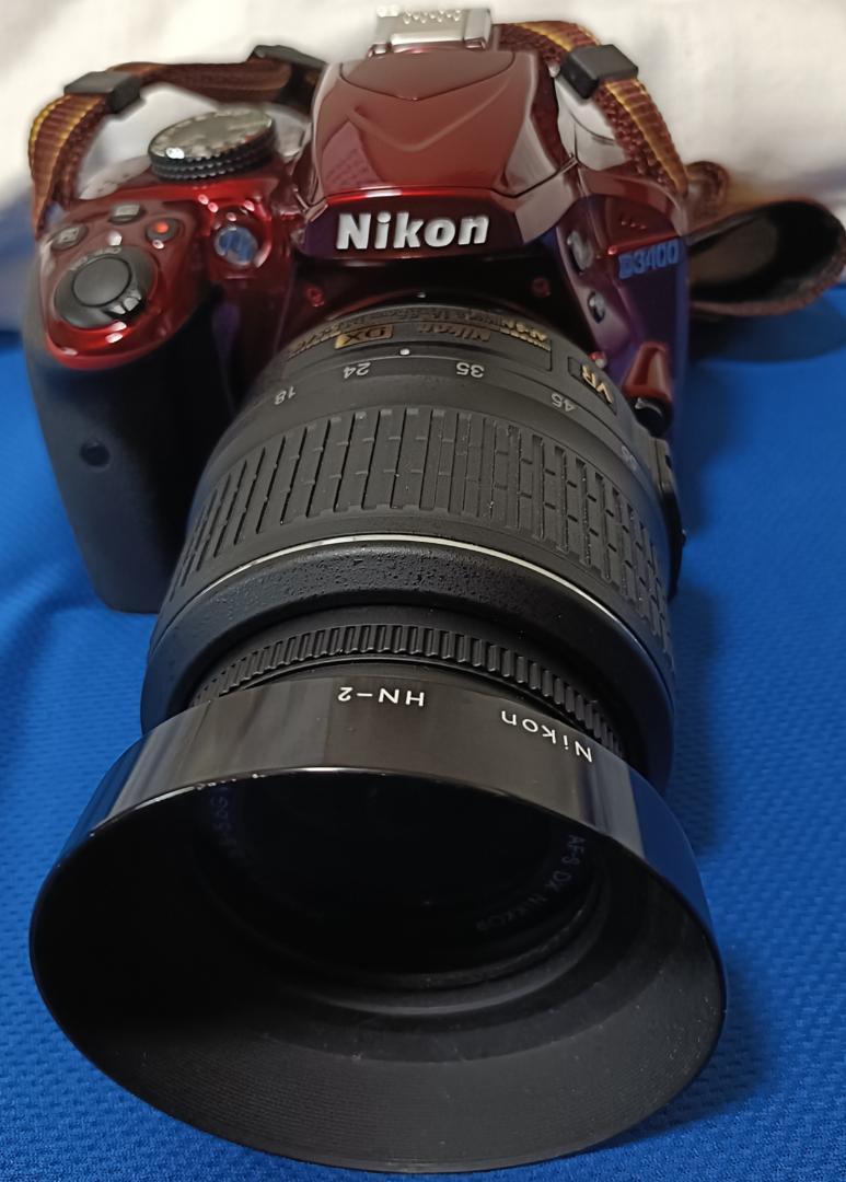 ’16年名機 デジタル nikon D3400 レッド ショット44枚 64GB