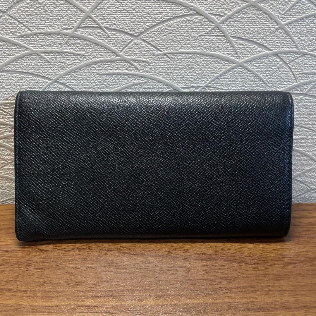 美品】BVLGARI ブルガリ 長財布 折り財布 ロゴクリップ レザー