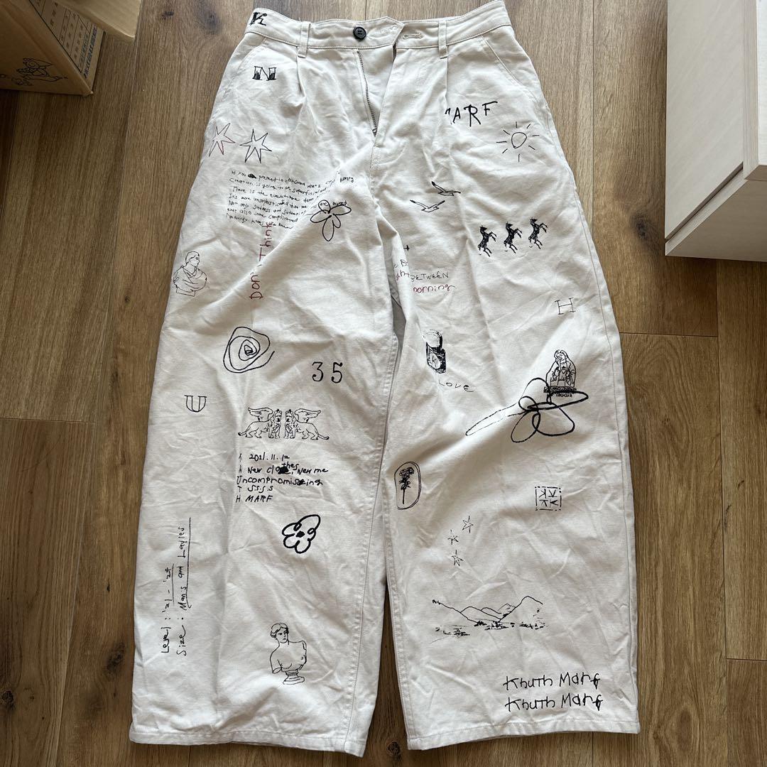 Knuth Marf high waist tatoo pants サイズxs Knuth Marf - high waist tattoo pants(KotokaIzumi collab
