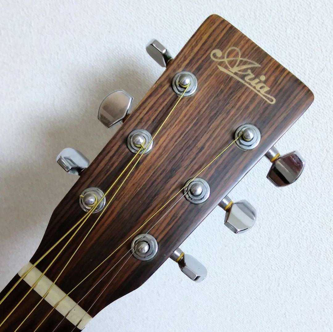 されている﹣ ARIA アコースティックギター 新品弦付き 9MumA-m79514533085 ジャパンヴィンテージ マット塗装 ナット