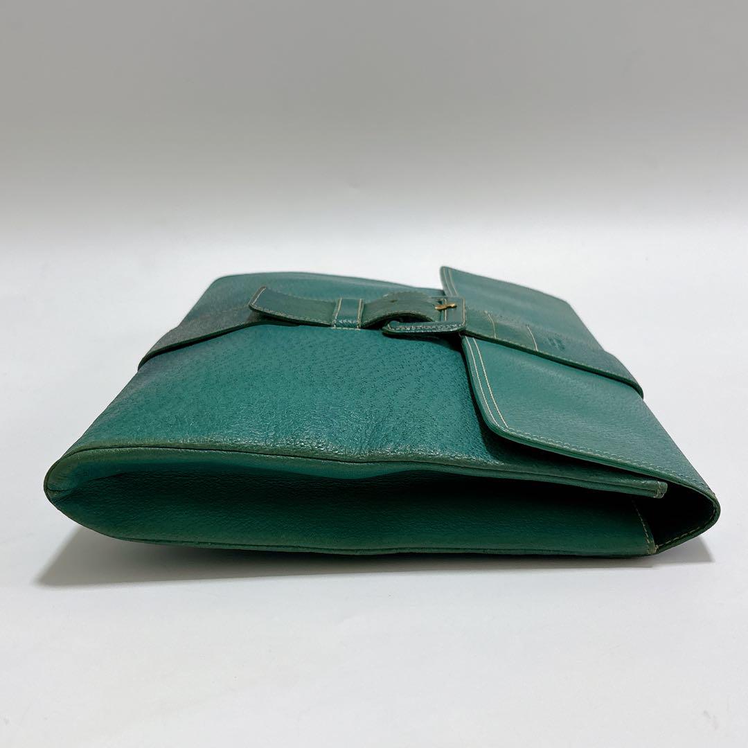 見逃し厳禁！おトクな 希少カラー PRADA e36 フラップ 緑 クラッチバッグ ヴィンテージ バッグ