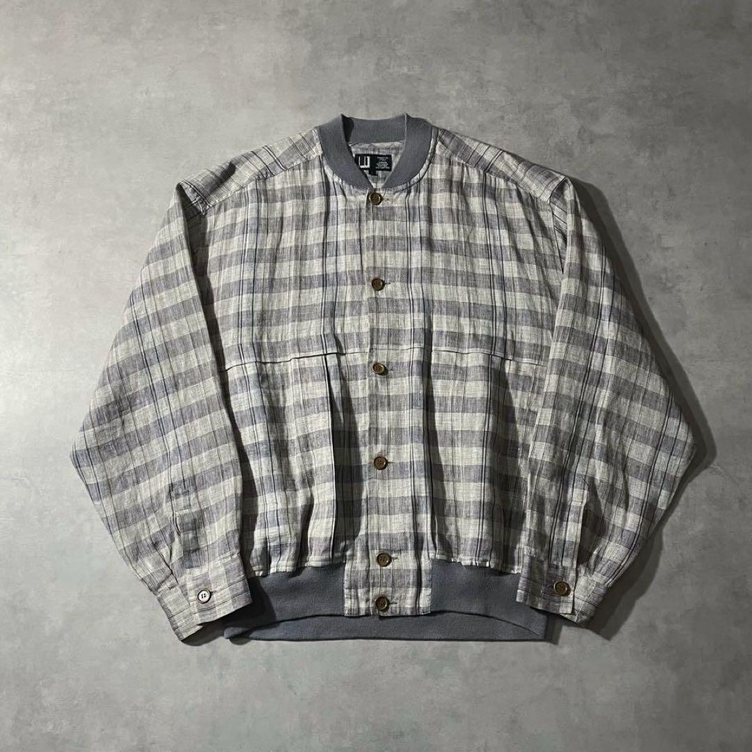 90s dunhill linen jacket ma-1 italy made