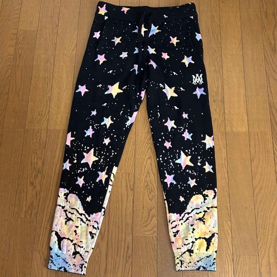 amiri アミリ ブラック タイダイ Moon スウェットパンツ