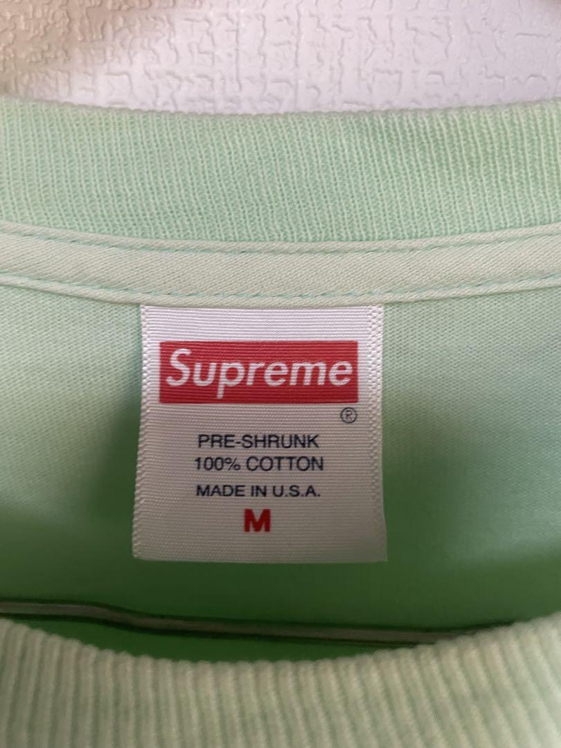 Supreme ロゴプリント 長袖Tシャツ M ミントグリーン